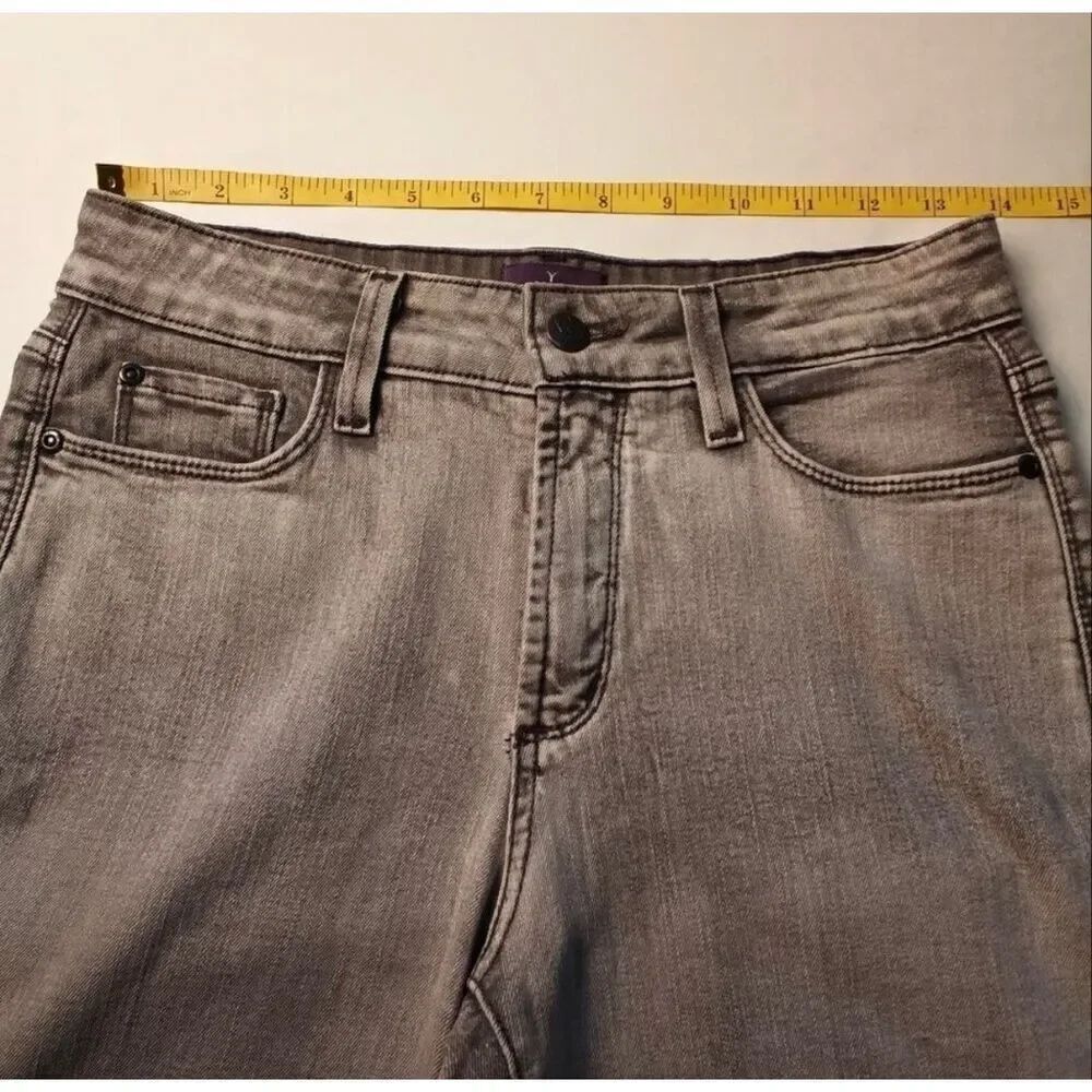 NYDJ Jeans Size 4 Super Skinny Mid Rise Gray Color Classic Stretch Casual - Picture 7 of 10